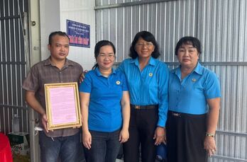Trao Mái ấm Công đoàn tại tỉnh An Giang