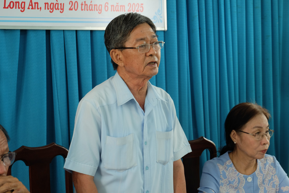 Chủ tịch Hội Khuyến học tỉnh - Võ Lê Tuấn phát biểu tại hội nghị 