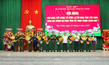 Bàn giao, tiếp nhận, tổ chức lại Bộ Chỉ huy Quân sự tỉnh (Tây Ninh, Long An) thành Bộ Chỉ huy Quân sự tỉnh Tây Ninh, thuộc Quân khu 7