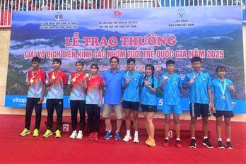 Điền kinh Long An xếp thứ 4 toàn đoàn giải Vô địch điền kinh các nhóm tuổi trẻ quốc gia