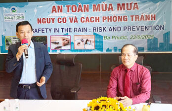 VWS tổ chức tập huấn an toàn mùa mưa cho người lao động