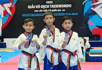 Long An giành 8 huy chương tại giải Vô địch Taekwondo các lứa tuổi trẻ quốc gia