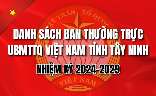 Danh sách Ban Thường trực UBMTTQ Việt Nam tỉnh Tây Ninh nhiệm kỳ 2024-2029