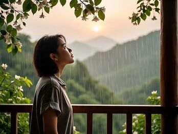 Ngắm mưa hạ rơi