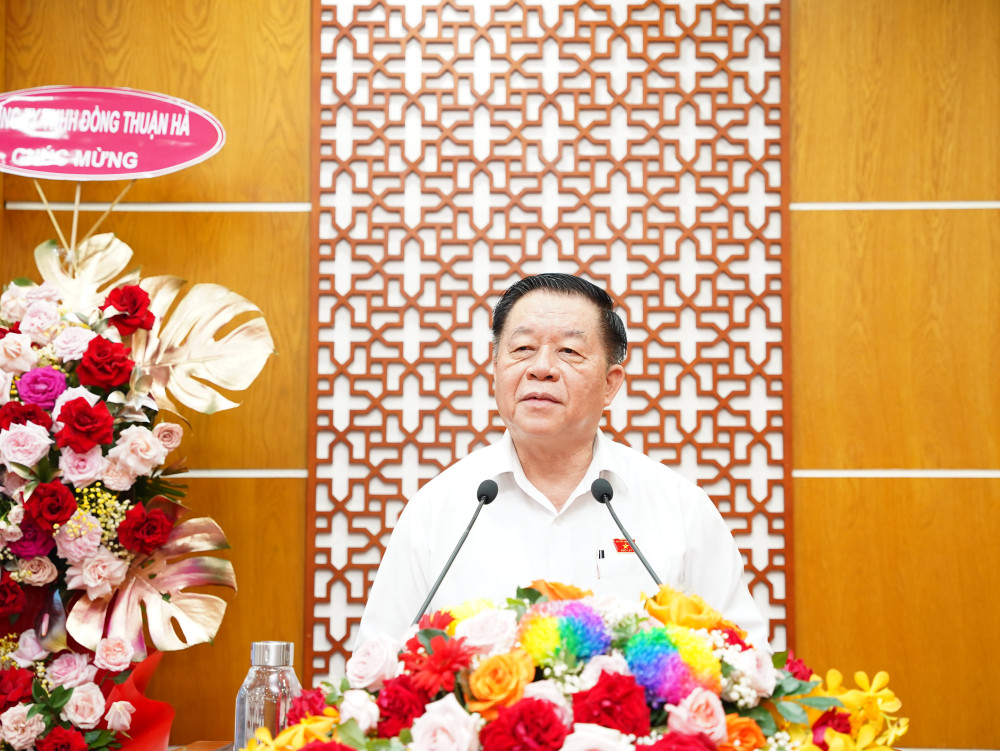 Trưởng Ban Tuyên giáo và Dân vận Trung ương Nguyễn Trọng Nghĩa phát biểu tại chương trình 