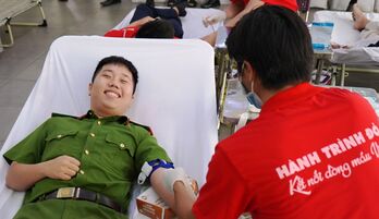 Công an tỉnh Tây Ninh tham gia hiến máu tình nguyện