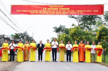 Xã Mỹ Lộc khánh thành công trình chào mừng Đại hội Đảng bộ xã