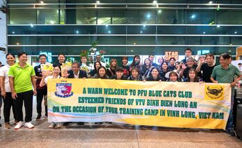 Câu lạc bộ PFU Blue Cats bắt đầu chuyến tập huấn tại Việt Nam