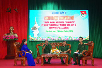 Đoàn cơ sở Trung đoàn 4: Sinh hoạt chuyên đề 'Tri ân những người con trung hiếu'