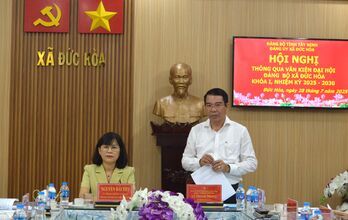 Xã Đức Hòa: Thông qua văn kiện Đại hội Đảng bộ khóa I, nhiệm kỳ 2025-2030