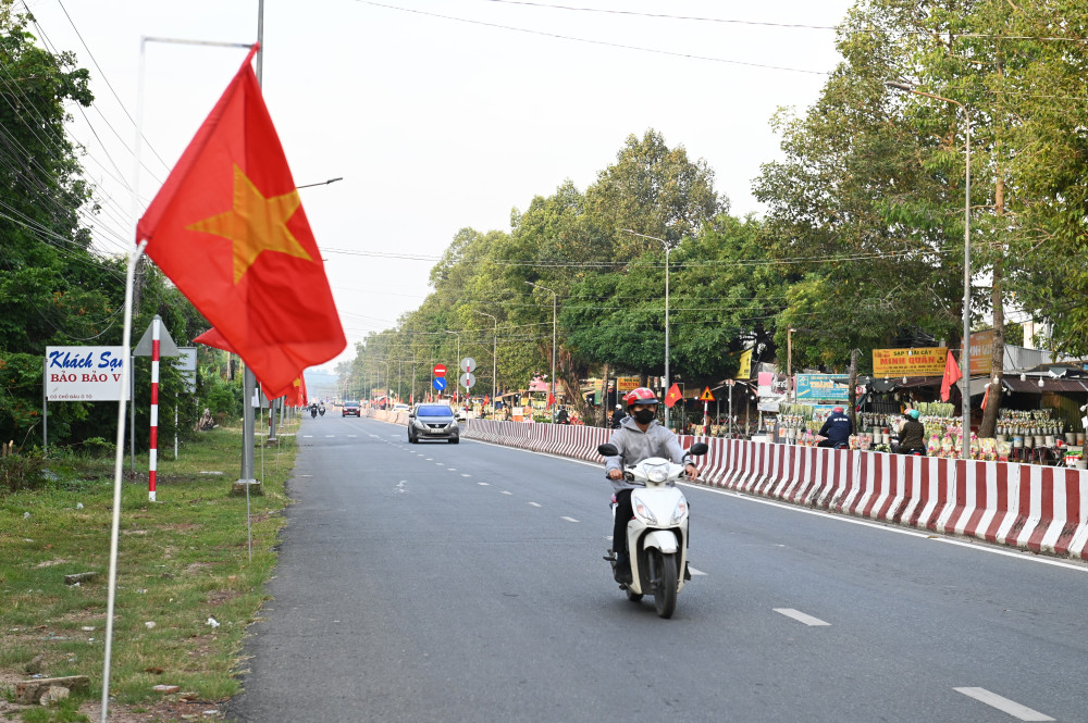 Đường Bời Lời, một trong những tuyến đường sẽ tạm thời hạn chế phương tiện tham gia lưu thông trong ngày 03/08