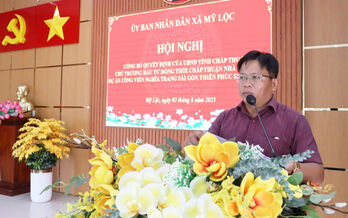 Xã Mỹ Lộc công bố quyết định của UBND tỉnh về Dự án Công viên Nghĩa trang Sài Gòn Thiên Phúc Phước Lâm