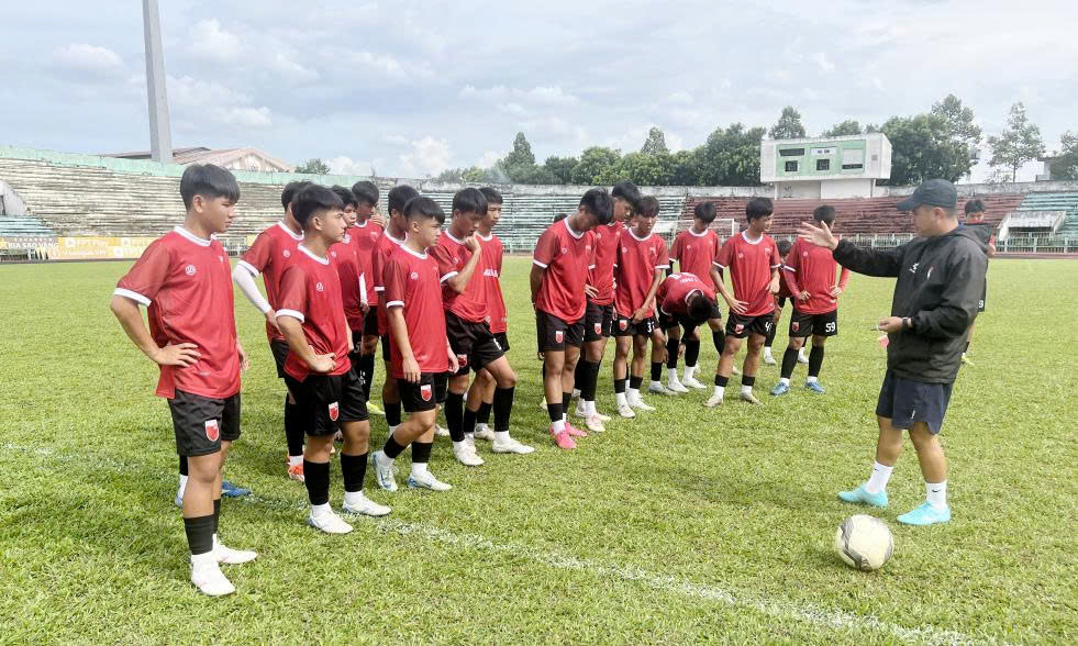 U17 Tây Ninh tập luyện chuẩn bị tham dự giải vô địch U17 Quốc gia 2025