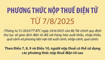 Triển khai 4 phương thức nộp thuế điện tử mới từ ngày 07/8