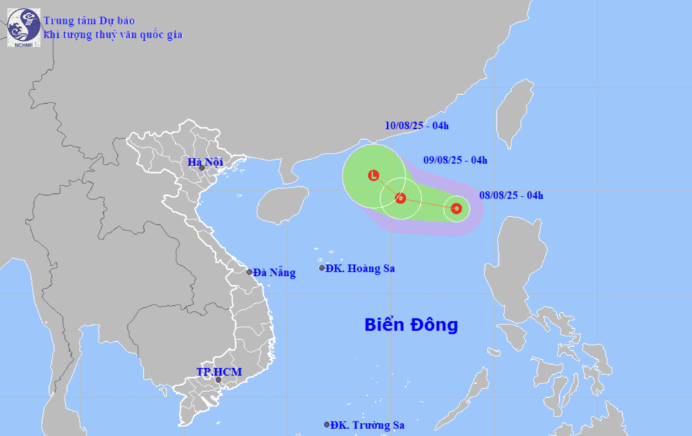 Hình thành áp thấp nhiệt đới trên Biển Đông