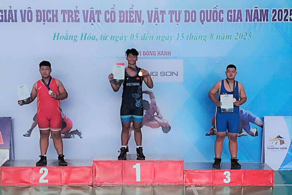 Đội tuyển vật Tây Ninh giành 6 huy chương giải Vô địch trẻ vật cổ điển, vật tự do Quốc gia