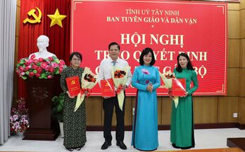 Ban Tuyên giáo và Dân vận Tỉnh ủy Tây Ninh công bố quyết định về công tác cán bộ