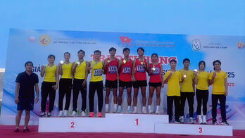 Điền kinh Tây Ninh xếp thứ 4 toàn đoàn giải Vô địch điền kinh quốc gia các nội dung tiếp sức