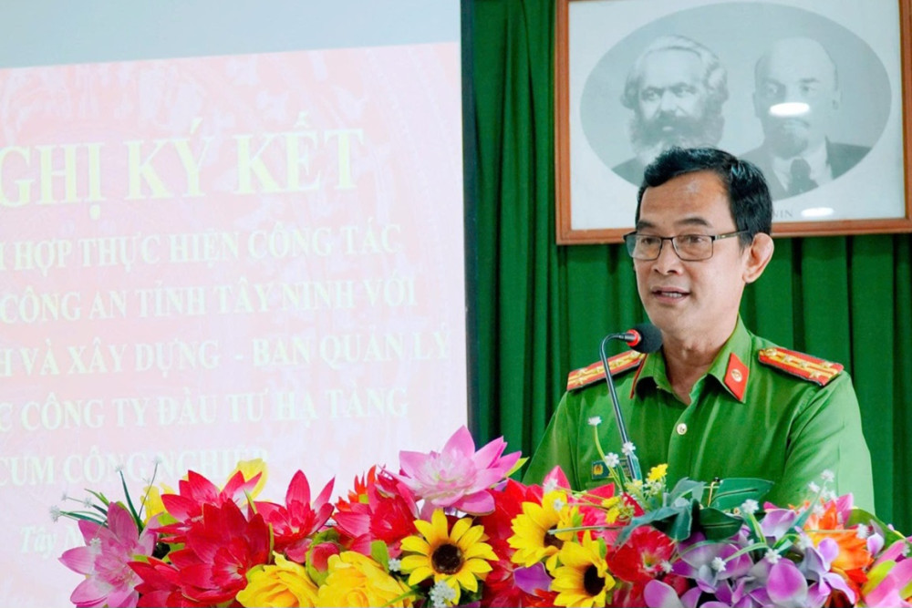 Công an tỉnh Tây Ninh ký kết phối hợp công tác phòng cháy, chữa cháy và cứu nạn, cứu hộ với các công ty đầu tư hạ tầng khu công nghiệp