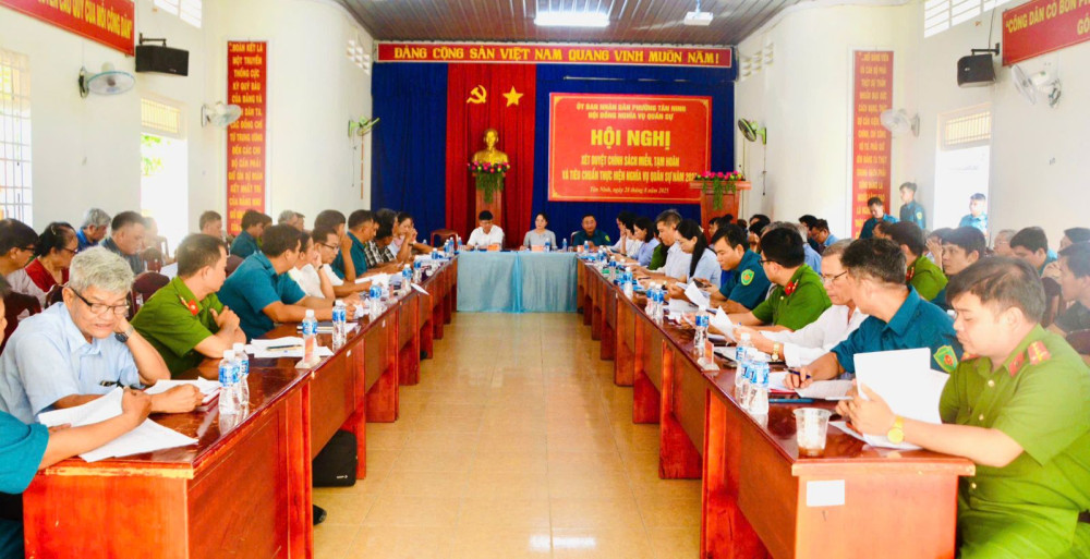 Phường Tân Ninh xét duyệt tiêu chuẩn nghĩa vụ quân sự năm 2026