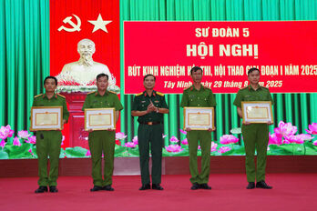 Sư đoàn 5 tổ chức rút kinh nghiệm hội thi, hội thao giai đoạn 1 năm 2025