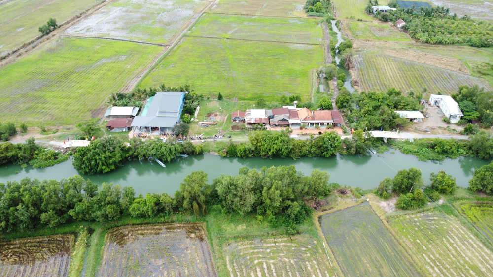 Cầu giao thông nông thôn Fico 11 giúp người dân ấp Bàu Xoáy, xã Mỹ Quý thuận tiện đi lại, vận chuyển hàng hóa nông sản.