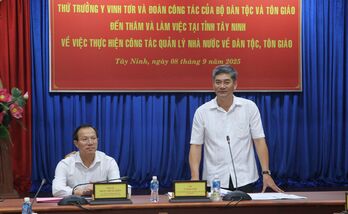 Đoàn công tác Bộ Dân tộc và Tôn giáo làm việc với UBND tỉnh Tây Ninh