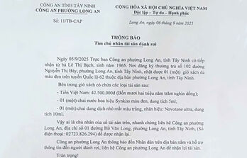Nhặt được giỏ xách có hơn 40 triệu đồng mang đến nhờ Công an tìm chủ sở hữu