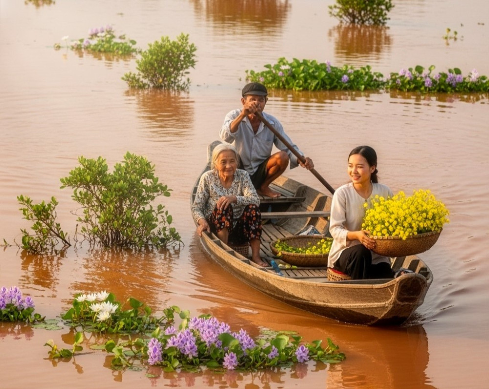 Mùa nước nổi quê chồng