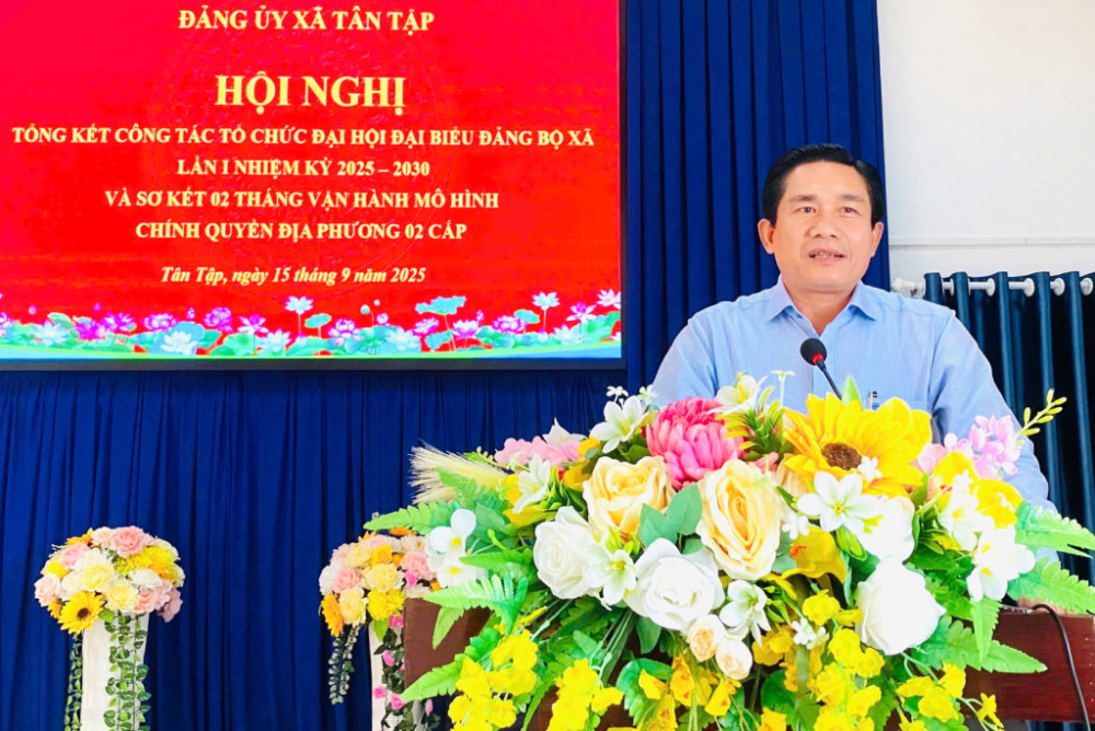 Xã Tân Tập tổng kết công tác tổ chức Đại hội đại biểu Đảng bộ xã nhiệm kỳ 2025 - 2030