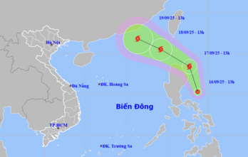 Áp thấp nhiệt đới ngoài khơi Philippines có thể mạnh lên thành bão và vào Biển Đông