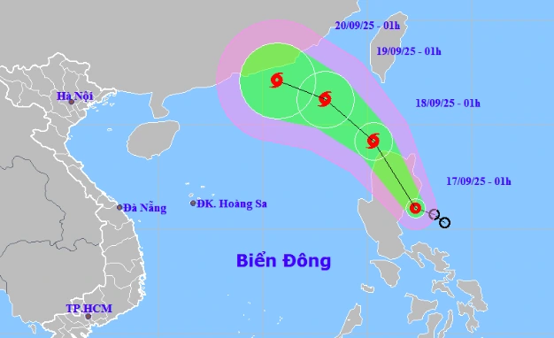 Dự báo áp thấp nhiệt đới gần Biển Đông sẽ mạnh lên thành bão số 8