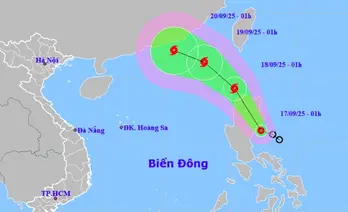 Dự báo áp thấp nhiệt đới gần Biển Đông sẽ mạnh lên thành bão số 8