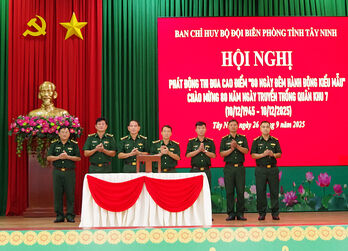 Ban Chỉ huy Bộ đội Biên phòng Tây Ninh phát động thi đua cao điểm chào mừng kỷ niệm 80 năm Ngày truyền thống Quân khu 7