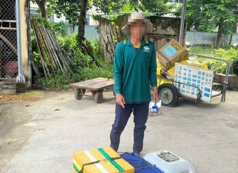 Công an xã Vĩnh Hưng tuần tra phát hiện 2 trường hợp khai thác thủy sản trái phép