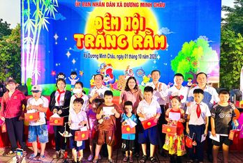 Xã Dương Minh Châu tổ chức 'Đêm hội trăng rằm' cho thiếu nhi