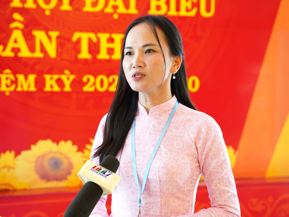 Chị Nguyễn Thị Cúc - Phó Chủ tịch HĐND xã Tân Lập