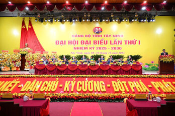 Khai mạc Đại hội đại biểu Đảng bộ tỉnh Tây Ninh lần thứ I, nhiệm kỳ 2025-2030
