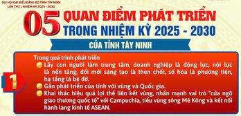 5 quan điểm phát triển trong nhiệm kỳ 2025-2030 của tỉnh Tây Ninh 5 quan điểm phát triển trong nhiệm kỳ 2025-2030 của tỉnh Tây Ninh
