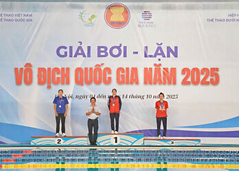 Tây Ninh hạng Nhì toàn đoàn tại Giải bơi vô địch Quốc gia bể 50m năm 2025