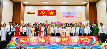 Bà Lê Thị Trang Thư giữ chức vụ Chủ tịch UBMTTQ Việt Nam xã Mỹ Yên