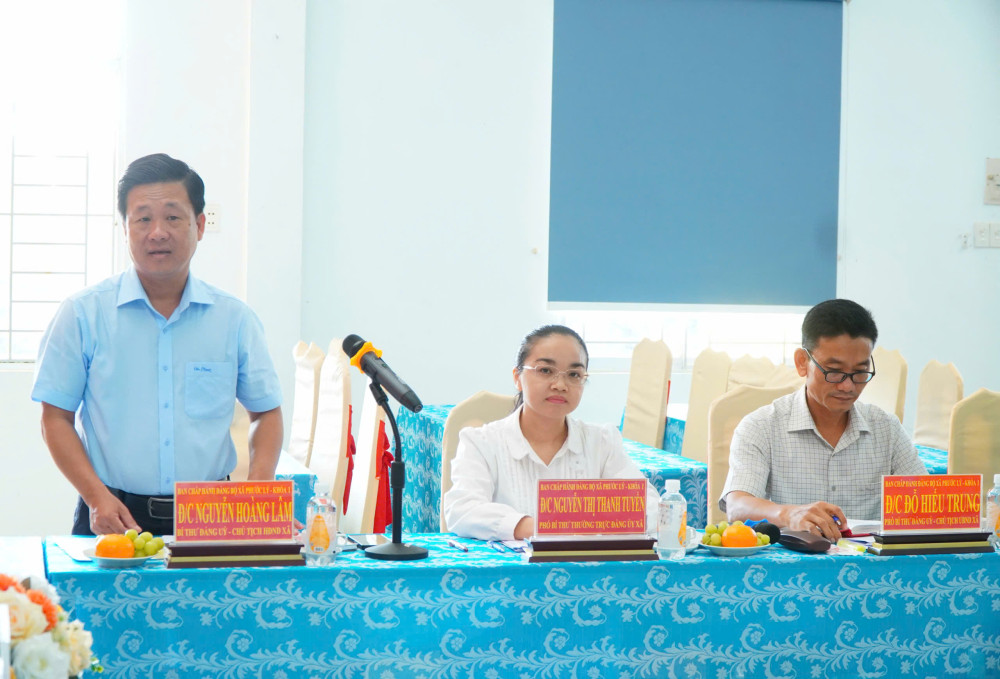 Đoàn Giám sát 268 của Ban Thường vụ Tỉnh ủy làm việc tại xã Phước Lý