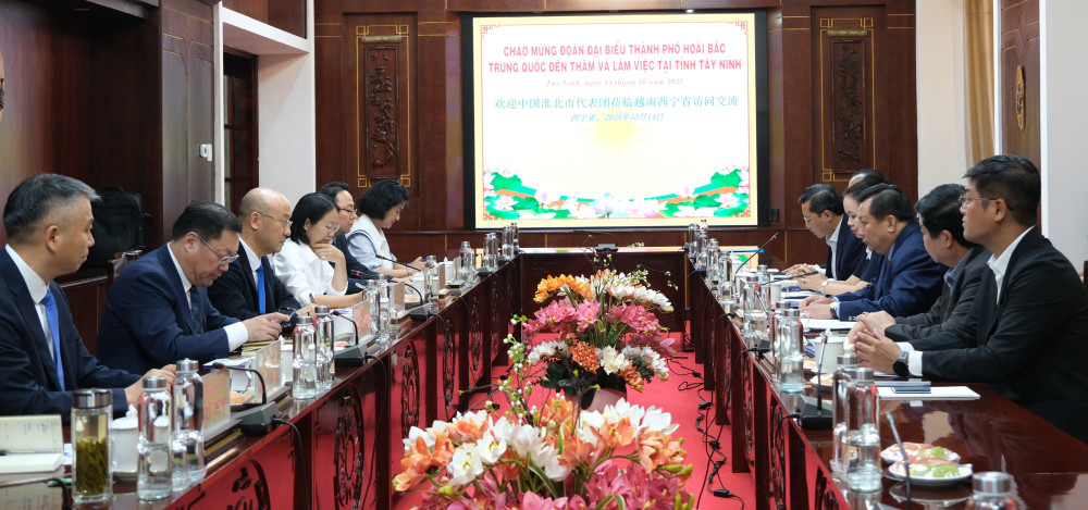 Delegation from Huaibei City People’s Government (China) visits Tay Ninh Province