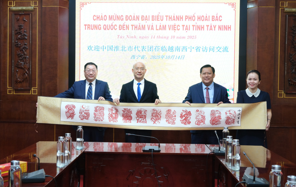 Delegation from Huaibei City People’s Government (China) visits Tay Ninh Province