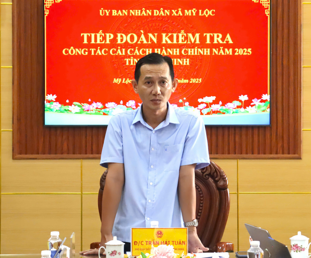 Kiểm tra công tác cải cách hành chính tại xã Mỹ Lộc