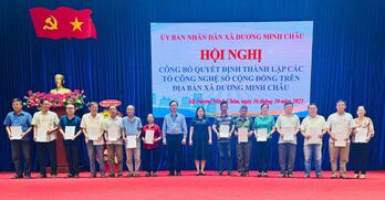 Xã Dương Minh Châu ra mắt Tổ công nghệ số cộng đồng