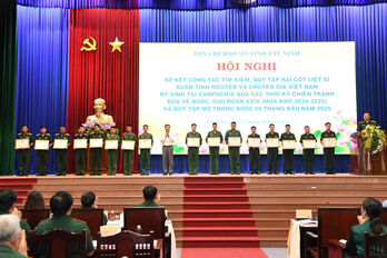 Tây Ninh: Sơ kết công tác tìm kiếm, quy tập hài cốt liệt sĩ quân tình nguyện và chuyên gia Việt Nam hy sinh tại Campuchia