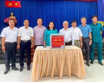 Xã Dương Minh Châu: Phát động ủng hộ đồng bào miền Bắc khắc phục thiệt hại do bão số 10 gây ra