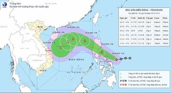 Bão khả năng suy yếu thành áp thấp nhiệt đới trước khi ảnh hưởng đến miền Trung Bão khả năng suy yếu thành áp thấp nhiệt đới trước khi ảnh hưởng đến miền Trung