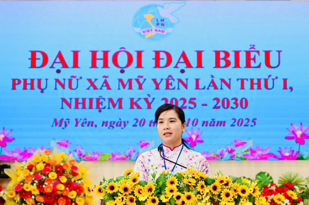 Bà Nguyễn Thị Bích Ngọc giữ chức Chủ tịch Hội Liên hiệp Phụ nữ xã Mỹ Yên